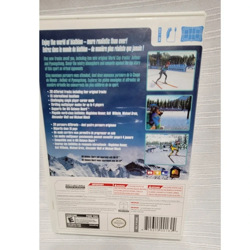 Ski and Shoot Nintendo Wii Game Biathlon Sports Simulation Complete CIB